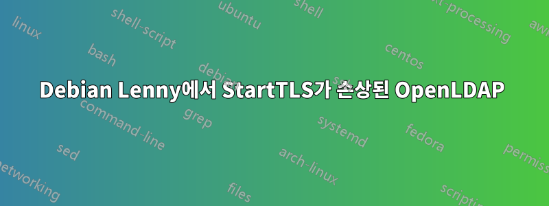 Debian Lenny에서 StartTLS가 손상된 OpenLDAP