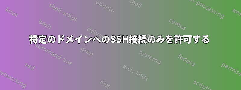 特定のドメインへのSSH接続のみを許可する