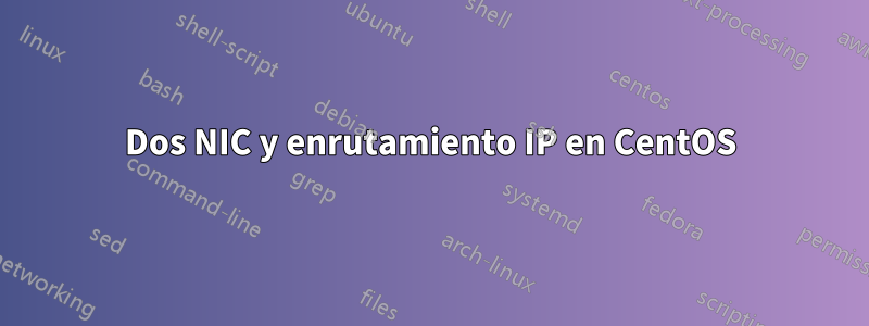 Dos NIC y enrutamiento IP en CentOS