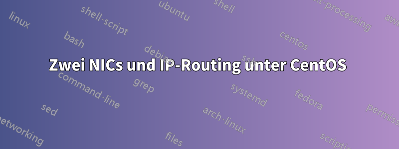 Zwei NICs und IP-Routing unter CentOS