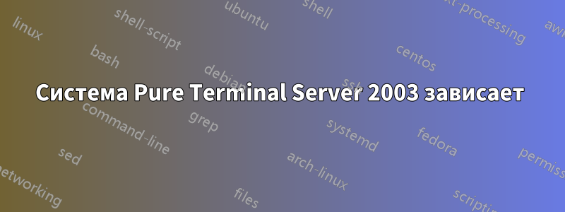 Система Pure Terminal Server 2003 зависает