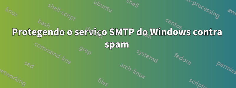 Protegendo o serviço SMTP do Windows contra spam