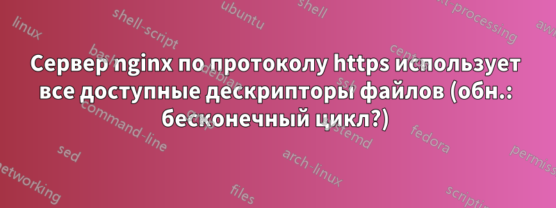 Сервер nginx по протоколу https использует все доступные дескрипторы файлов (обн.: бесконечный цикл?)