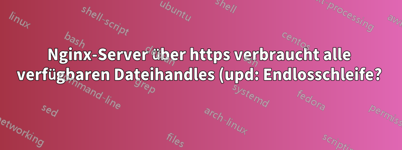 Nginx-Server über https verbraucht alle verfügbaren Dateihandles (upd: Endlosschleife?)