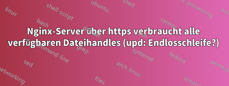 Nginx-Server über https verbraucht alle verfügbaren Dateihandles (upd: Endlosschleife?)