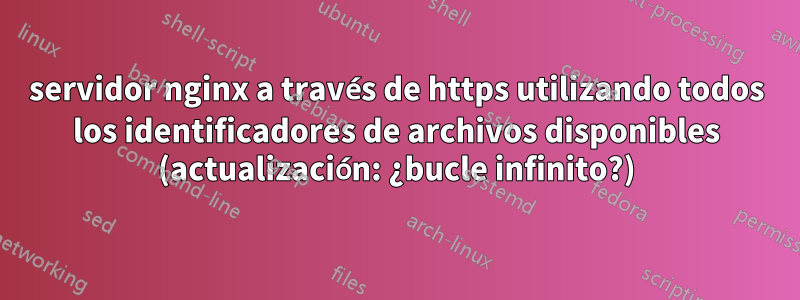 servidor nginx a través de https utilizando todos los identificadores de archivos disponibles (actualización: ¿bucle infinito?)