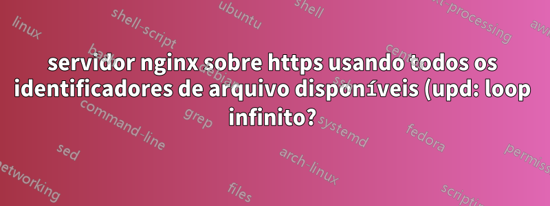 servidor nginx sobre https usando todos os identificadores de arquivo disponíveis (upd: loop infinito?)