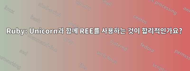 Ruby: Unicorn과 함께 REE를 사용하는 것이 합리적인가요?