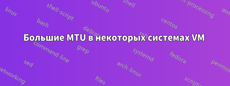 Большие MTU в некоторых системах VM