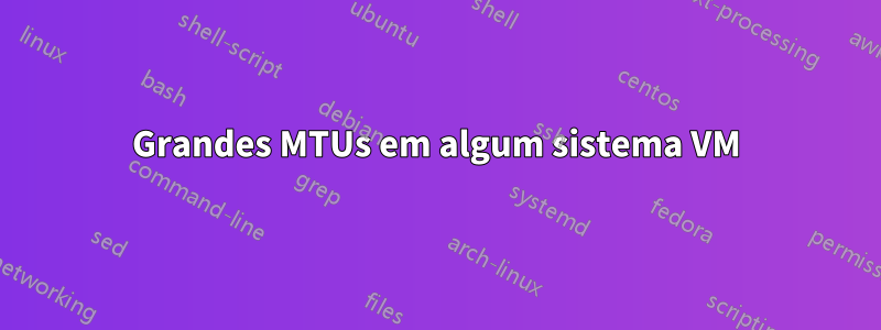 Grandes MTUs em algum sistema VM