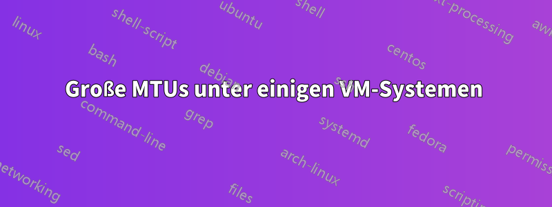 Große MTUs unter einigen VM-Systemen