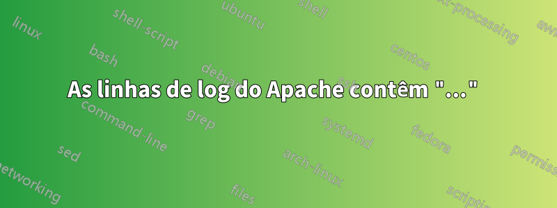 As linhas de log do Apache contêm "..."