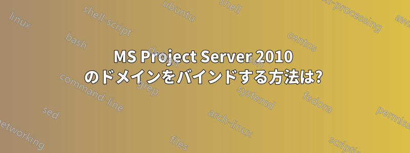 MS Project Server 2010 のドメインをバインドする方法は?