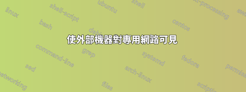 使外部機器對專用網路可見