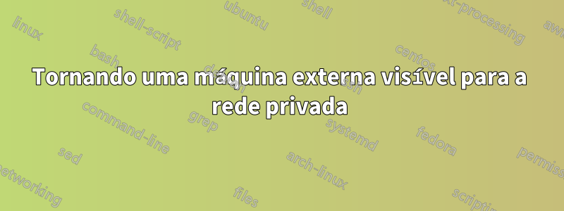 Tornando uma máquina externa visível para a rede privada