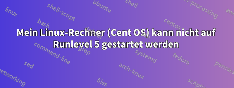 Mein Linux-Rechner (Cent OS) kann nicht auf Runlevel 5 gestartet werden