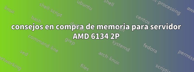 consejos en compra de memoria para servidor AMD 6134 2P