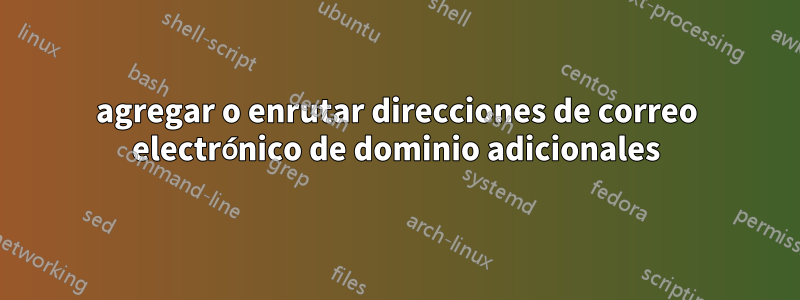 agregar o enrutar direcciones de correo electrónico de dominio adicionales