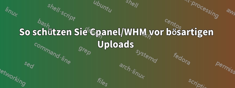 So schützen Sie Cpanel/WHM vor bösartigen Uploads 