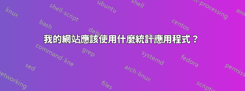 我的網站應該使用什麼統計應用程式？