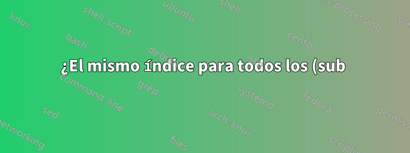 ¿El mismo índice para todos los (sub)directorios?