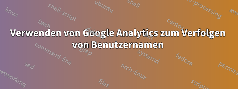 Verwenden von Google Analytics zum Verfolgen von Benutzernamen