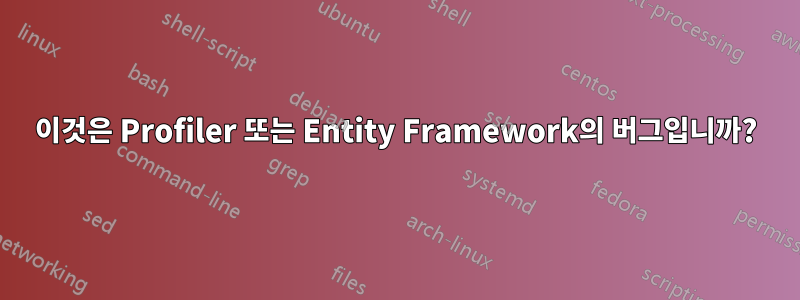 이것은 Profiler 또는 Entity Framework의 버그입니까?