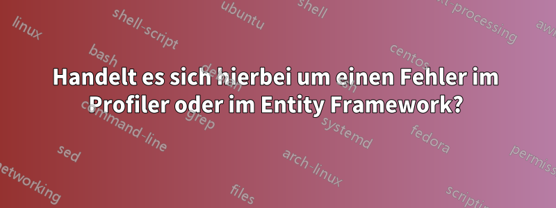 Handelt es sich hierbei um einen Fehler im Profiler oder im Entity Framework?