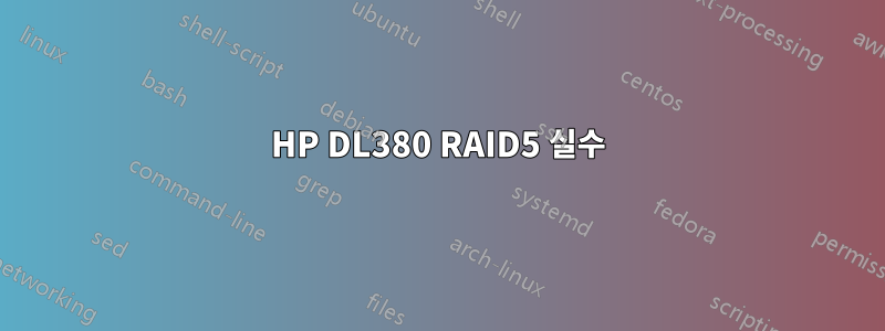 HP DL380 RAID5 실수