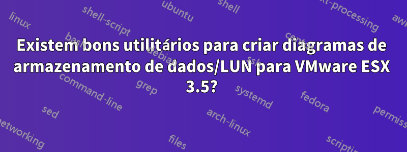 Existem bons utilitários para criar diagramas de armazenamento de dados/LUN para VMware ESX 3.5?