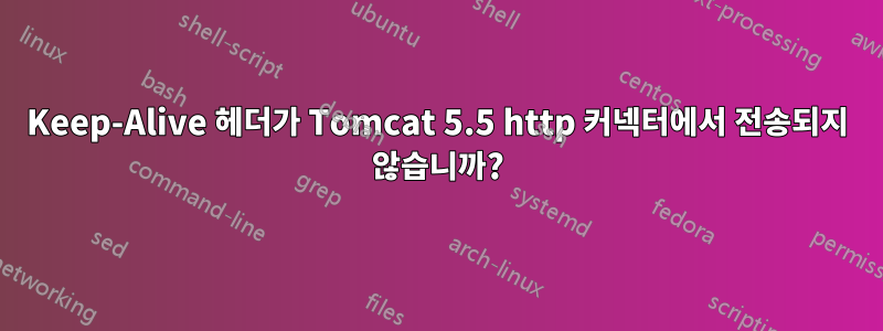 Keep-Alive 헤더가 Tomcat 5.5 http 커넥터에서 전송되지 않습니까?