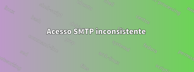 Acesso SMTP inconsistente