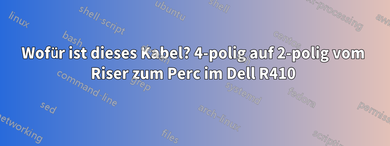 Wofür ist dieses Kabel? 4-polig auf 2-polig vom Riser zum Perc im Dell R410