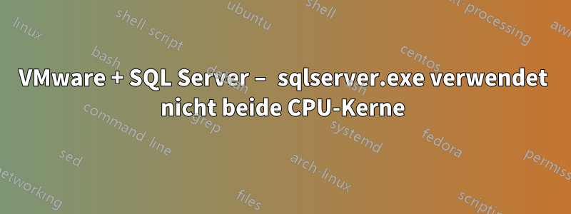 VMware + SQL Server – sqlserver.exe verwendet nicht beide CPU-Kerne