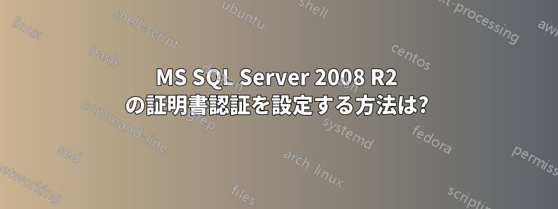 MS SQL Server 2008 R2 の証明書認証を設定する方法は?