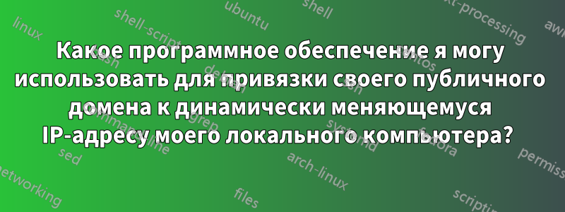 Какое программное обеспечение я могу использовать для привязки своего публичного домена к динамически меняющемуся IP-адресу моего локального компьютера? 