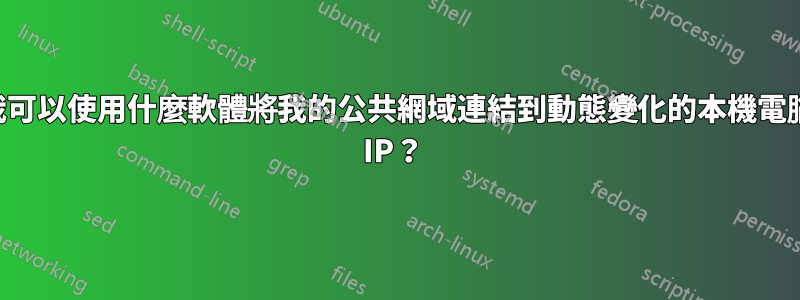 我可以使用什麼軟體將我的公共網域連結到動態變化的本機電腦 IP？ 