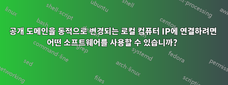 공개 도메인을 동적으로 변경되는 로컬 컴퓨터 IP에 연결하려면 어떤 소프트웨어를 사용할 수 있습니까? 