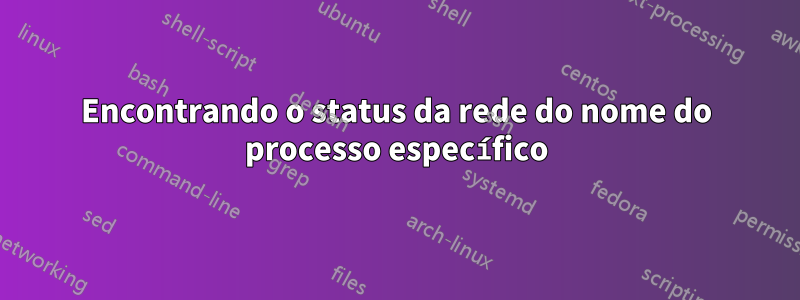 Encontrando o status da rede do nome do processo específico