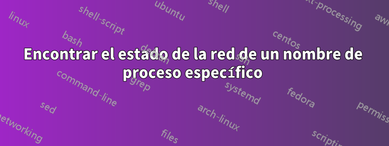 Encontrar el estado de la red de un nombre de proceso específico