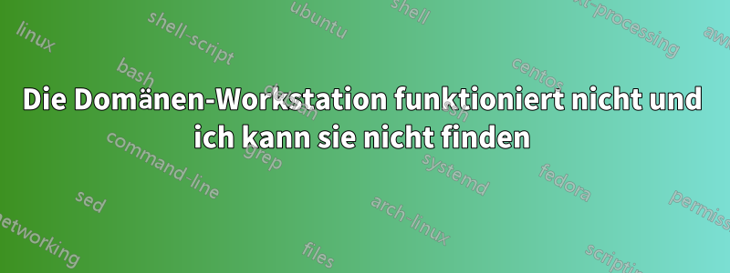 Die Domänen-Workstation funktioniert nicht und ich kann sie nicht finden