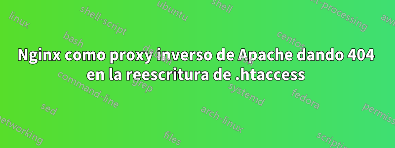 Nginx como proxy inverso de Apache dando 404 en la reescritura de .htaccess