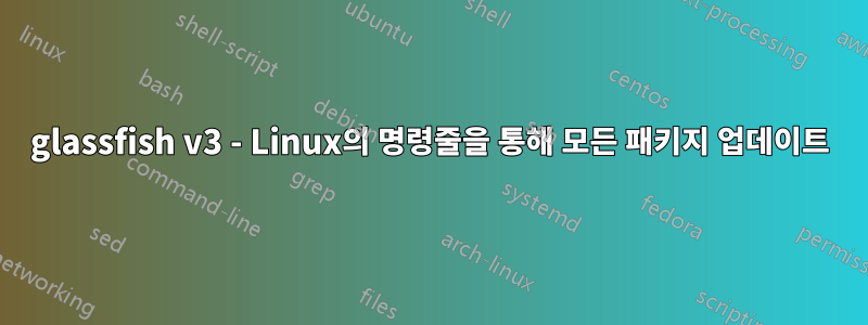 glassfish v3 - Linux의 명령줄을 통해 모든 패키지 업데이트