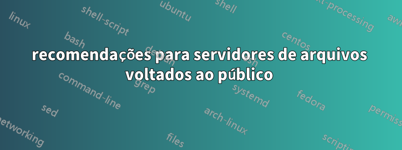 recomendações para servidores de arquivos voltados ao público