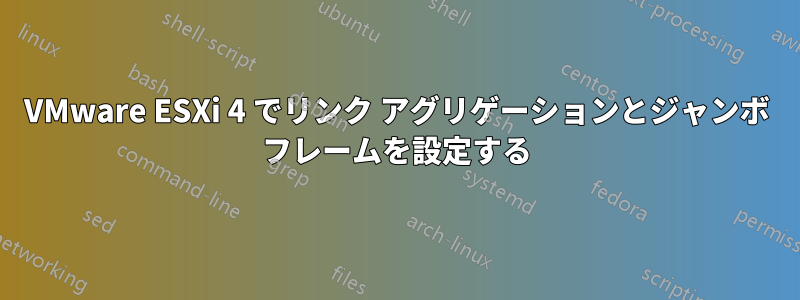 VMware ESXi 4 でリンク アグリゲーションとジャンボ フレームを設定する