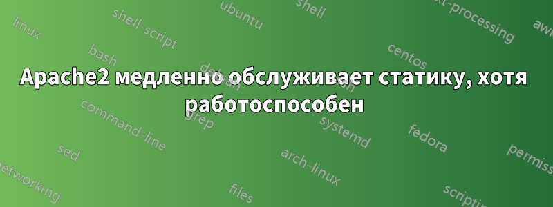 Apache2 медленно обслуживает статику, хотя работоспособен