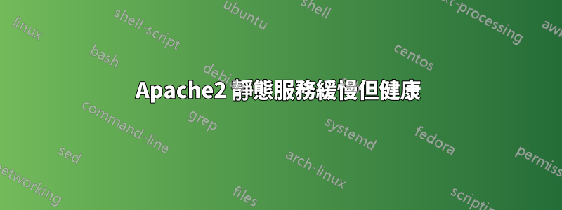 Apache2 靜態服務緩慢但健康