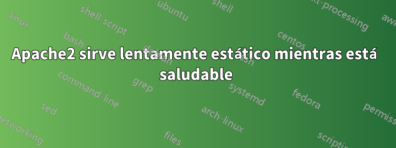 Apache2 sirve lentamente estático mientras está saludable