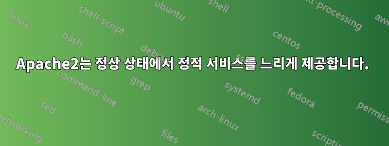 Apache2는 정상 상태에서 정적 서비스를 느리게 제공합니다.