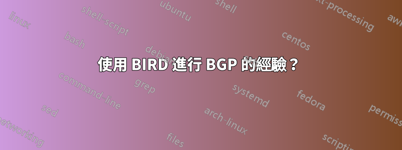 使用 BIRD 進行 BGP 的經驗？